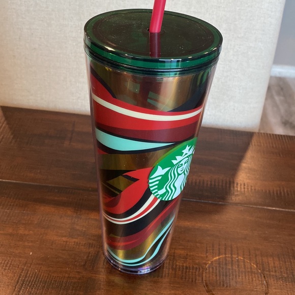 Starbucks Tumbler Christmas 2021 Limited Edition Holiday Swirl (NEW WITH TAGS!!) - Picture 2 of 5